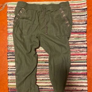 Army Green Capri Roxy Pants